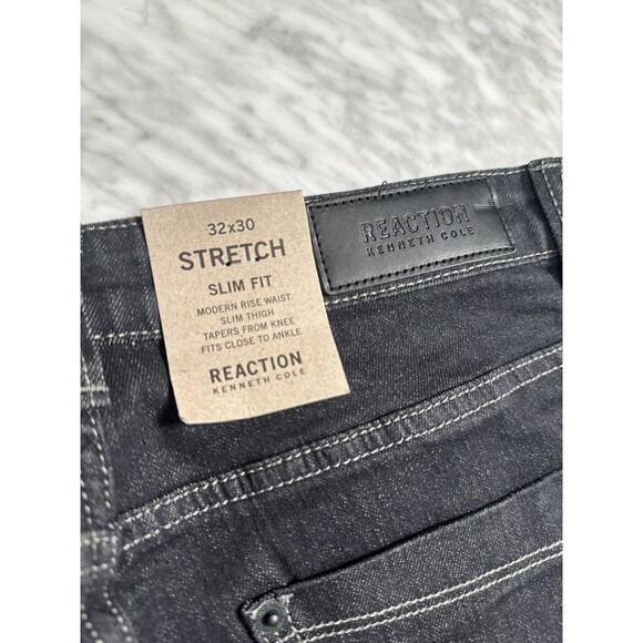 Kenneth Cole Slim Fit Reaction Jeans Mens 32 x 30 Gray Pewter Stretch Tapered - Picture 9 of 9